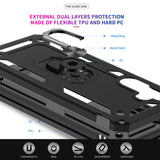 LeYi for Samsung Galaxy A54 5G Case with Glass Screen Protector Replacement, Military-Grade Shockproof Magnetic Ring Stand Cell Android Case Cover