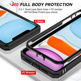 LeYi for iPhone 11 Phone Case: iPhone 11 Case with 2 Tempered Glass Screen Protector, Slide Camera Cover, Ring Stand Holder, Heavy Duty Shockproof para iPhone 11 Cover for Women Girl