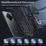 LeYi for Honor Magic 7 Lite 5G Case: Honour Magic 7 Lite Case with Tempered Glass Screen Protector, [Military-Grade] Shockproof Kickstand Phone Cover