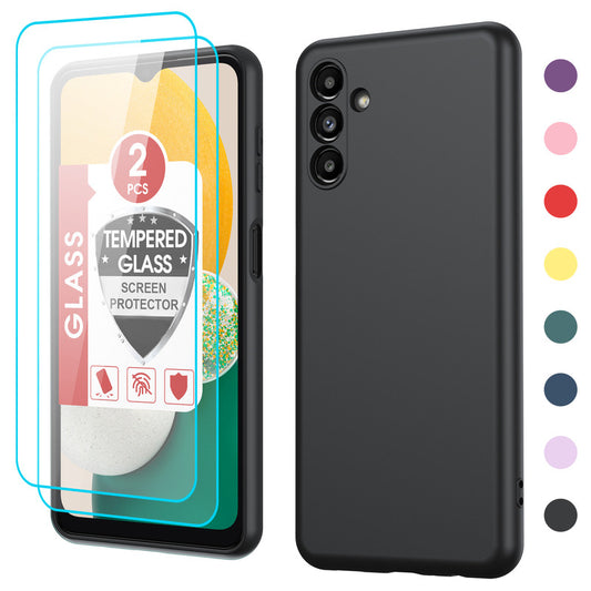 LeYi for Galaxy A13 5G Phone Cases, Samsung A13 5G Cover with Tempered Glass Screen Protectors, Soft Silicone Ultra Slim Shockproof Cover with Anti-Scratch Microfiber Lining Galaxy A 13 Case