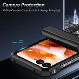 LeYi for Motorola-Moto Razr 2024 Case: [Military-Grade] Cellphone Case Cover with Magnetic Ring Kickstand for Moto Razr 2024