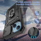 LeYi for iPhone 13 Phone Case: with Slide Camera Cover and Screen Protector, [Military-Grade] Cellphone Case Cover with Magnetic Ring Kickstand for iPhone 13
