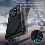 LeYi for Honor Magic 7 Lite 5G Case: Honour Magic 7 Lite Case with Tempered Glass Screen Protector, [Military-Grade] Shockproof Kickstand Phone Cover