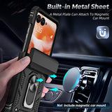 LeYi for Motorola-Moto Razr 2024 Case: [Military-Grade] Cellphone Case Cover with Magnetic Ring Kickstand for Moto Razr 2024