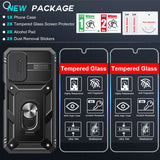 LeYi for Samsung Galaxy A25 5G Phone Case: Samsung Galaxy A25 Case with 2 Tempered Glass Screen Pro Maxtector, Slide Camera Cover, Ring Stand Holder, Heavy Duty Shockproof para Samsung Galaxy A25 Cover for Women Girl