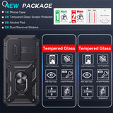 LeYi for Samsung Galaxy S23-5G Phone Case: Samsung S23 5G Case with Screen Protector X 2, Slide Camera Cover with Magnetic Stand, Heavy Duty Shockproof para S 23 Case for Women Girl