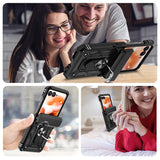 LeYi for Motorola-Moto Razr 2024 Case: [Military-Grade] Cellphone Case Cover with Magnetic Ring Kickstand for Moto Razr 2024