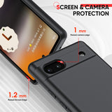 LeYi for Google Pixel 6A Cases, Pixel 6A Cover with Tempered Glass Screen Protectors, Soft Silicone Ultra Slim Shockproof Cover with Anti-Scratch Microfiber Lining 6A Case