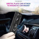 LeYi for iPhone 6/6S/7/8 Phone Case, iPhone 6/6S/7/8 Phone Case with Glass Screen Protector Replacement, Military-Grade Shockproof Magnetic Ring Stand Cell Android Case Cover