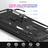 LeYi for iPhone 6/6S/7/8 Phone Case, iPhone 6/6S/7/8 Phone Case with Glass Screen Protector Replacement, Military-Grade Shockproof Magnetic Ring Stand Cell Android Case Cover