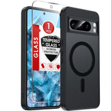 LeYi for Pixel 8 Pro Case: Google Pixel 8 Pro Phone Case [Magnet Fit] with [1 Packs] Screen Protector, Raised Camera Guard Slim Matte Translucent Smooth Soft-Touch Funda para Pixel8 Pro