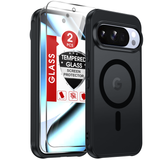 LeYi for Google Pixel-10/10 Pro Case: Google Pixel 10/10 Pro Phone Case [Magnet Fit] with [2 Packs] Screen Protector, Raised Camera Guard Slim Matte Translucent Smooth Soft-Touch Funda para Pixel 10/10 Pro