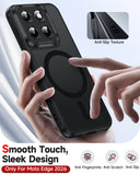 LeYi for Moto Edge 2026 Case: Compatible with Mag-Safe, Military-Grade Matte Translucent Soft-Touch Skin Funda para moto edge 2026