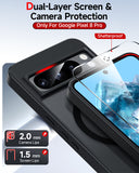 LeYi for Pixel 8 Pro Case: Google Pixel 8 Pro Phone Case [Magnet Fit] with [1 Packs] Screen Protector, Raised Camera Guard Slim Matte Translucent Smooth Soft-Touch Funda para Pixel8 Pro