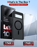LeYi for Pixel 8 Pro Case: Google Pixel 8 Pro Phone Case [Magnet Fit] with [1 Packs] Screen Protector, Raised Camera Guard Slim Matte Translucent Smooth Soft-Touch Funda para Pixel8 Pro