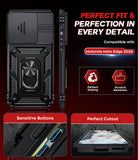 LeYi for Moto Edge-2026 Case: with Slide Camera Cover and Screen Protector, [Military-Grade] Cellphone Case Cover with Magnetic Ring Kickstand for Moto Edge 2026