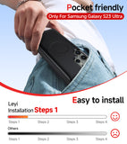 LeYi for Samsung Galaxy S23 Ultra Phone Case, Armour Military Shockproof Protective Mobile Cover for S23Ultra