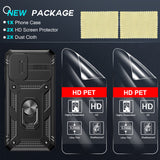 LeYi for Samsung Galaxy A13 4G Phone Case: Samsung A13 4G Case with 2 Tempered Glass Screen Protector, Slide Camera Cover, Ring Stand Holder, Heavy Duty Shockproof para A 13 4G Cover for Women Girl