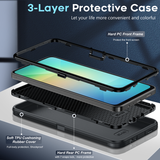 LeYi for Samsung-Galaxy-A06 Case with Screen Protector X1, Samsung Galaxy A06 Case 3 in 1 Rugged Shockproof Android Cover Funda A06