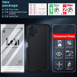 LeYi for Samsung-Galaxy-A06 Case with Screen Protector X1, Samsung Galaxy A06 Case 3 in 1 Rugged Shockproof Android Cover Funda A06