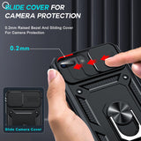 LeYi for iPhone 6/7/8 Plus-5G Phone Case: 6/7/8 Plus 5G Case with Screen Protector X 2, Slide Camera Cover with Magnetic Stand, Heavy Duty Shockproof para 6/7/8 Plus Case for Women Girl