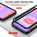 LeYi for Samsung Galaxy A27-5G Phone Case: Samsung A27 5G Case with Screen Protector X 2, Slide Camera Cover with Magnetic Stand, Heavy Duty Shockproof para A 27 Case for Women Girl