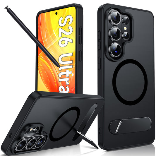 LeYi for Samsung Galaxy-S26-Ultra Case Stand: for Magsafe with Kickstand Women Rugged Protective Slim Fit Military Grade Protection Black