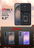 LeYi for Samsung Galaxy S26 Case: Samsung Galaxy S26 Case with Tempered Glass Screen Protector, [Military-Grade] Shockproof Kickstand Funda para