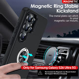 LeYi for Samsung Galaxy S26 Ultra Case with Glass Screen Protector and Lens Protector, Shockproof Heavy Duty Protective Slim Fit Samsung Galaxy S26 Ultra Cell Phone Case Cover with Rotatable Ring Holder Magnetic Kickstand for Women