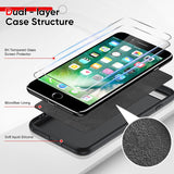 LeYi for iPhone 7 Plus/8 Plus Cases, 7 Plus/8 Plus Cover with Tempered Glass Screen Protectors, Soft Silicone Ultra Slim Shockproof Cover with Anti-Scratch Microfiber Lining 7 Plus/8 Plus Case
