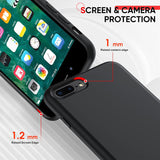 LeYi for iPhone 7 Plus/8 Plus Cases, 7 Plus/8 Plus Cover with Tempered Glass Screen Protectors, Soft Silicone Ultra Slim Shockproof Cover with Anti-Scratch Microfiber Lining 7 Plus/8 Plus Case