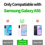 LeYi for Samsung Galaxy A56 5G Case with Glass Screen Protector Replacement, Military-Grade Shockproof Magnetic Ring Stand Cell Android Case Cover