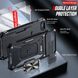 LeYi for iPhone 7/8/SE 2020/SE 2022 Phone Case, with Camera Lens Cover Slider, Ring Stand Holder Military Grade Protective Shockproof Armour Cover for iPhone 7/8/SE 2020/SE 2022