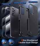 LeYi for Sansung Galaxy A13 5G Phone Case, Phone Case Glalxy A13 5G with Screen Protector for Women, Dual Layer Protective Hard PC Back & Soft Bumper Resilient Shock Absorb Cover