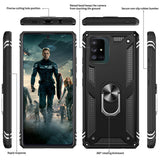 LeYi for Samsung Galaxy A71 5G Phone Case, Samsung A71 5G Phone Case with Glass Screen Protector Replacement, Military-Grade Shockproof Magnetic Ring Stand Cell Android Case Cover