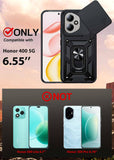 LeYi for Honor 400 5G Case:Honor 400 5G Case with Tempered Glass Screen Protector, [Military-Grade] Shockproof Kickstand Funda para