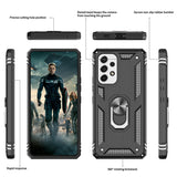 LeYi for Samsung Galaxy A53 Phone Case, Samsung A53 Phone Case with Glass Screen Protector Replacement, Military-Grade Shockproof Magnetic Ring Stand Cell Android Case Cover