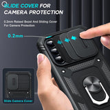 LeYi for Samsung Galaxy A56-5G Phone Case: Samsung A56 5G Case with Screen Protector X 2, Slide Camera Cover with Magnetic Stand, Heavy Duty Shockproof para A 56 Case for Women Girl