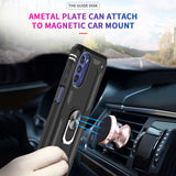 LeYi for Motorola Moto G 5G 2022 Case, Motorola G 2022 Phone Case with Glass Screen Protector Replacement, Military-Grade Shockproof Magnetic Ring Stand Cell Android Case Cover