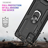 LeYi for Samsung Galaxy A51 Case with Glass Screen Protector Replacement, Military-Grade Shockproof Magnetic Ring Stand Cell Android Case Cover