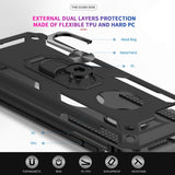 LeYi for iPhone 8 Plus/7 Plus Case, iPhone 6s Plus/6 Plus Phone Case with Glass Screen Protector Replacement, Military-Grade Shockproof Magnetic Ring Stand Cell Android Case Cover