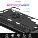 LeYi for Samsung Galaxy A16 Phone Case, Samsung A16 Phone Case with Glass Screen Protector Replacement, Military-Grade Shockproof Magnetic Ring Stand Cell Android Case Cover