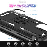 LeYi for Samsung Galaxy A53 Phone Case, Samsung A53 Phone Case with Glass Screen Protector Replacement, Military-Grade Shockproof Magnetic Ring Stand Cell Android Case Cover