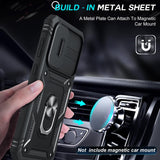 LeYi for Samsung Galaxy A56-5G Phone Case: Samsung A56 5G Case with Screen Protector X 2, Slide Camera Cover with Magnetic Stand, Heavy Duty Shockproof para A 56 Case for Women Girl