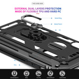 LeYi for iPhone X Case/iPhone XS Phone Case with Glass Screen Protector Replacement, Military-Grade Shockproof Magnetic Ring Stand Cell Android Case Cover