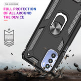 LeYi for Motorola Moto G Stylus 4G 2022 Case, Motorola G Stylus 4G 2022 Phone Case with Glass Screen Protector Replacement, Military-Grade Shockproof Magnetic Ring Stand Cell Android Case Cover
