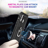 LeYi for Samsung Galaxy A40 Case with Glass Screen Protector Replacement, Military-Grade Shockproof Magnetic Ring Stand Cell Android Case Cover