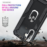 LeYi for Samsung Galaxy A56 5G Case with Glass Screen Protector Replacement, Military-Grade Shockproof Magnetic Ring Stand Cell Android Case Cover