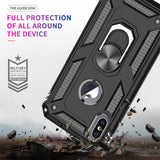 LeYi for iPhone X Case/iPhone XS Phone Case with Glass Screen Protector Replacement, Military-Grade Shockproof Magnetic Ring Stand Cell Android Case Cover