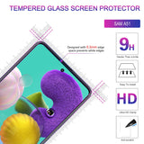 LeYi for Samsung Galaxy A51 Case with Glass Screen Protector Replacement, Military-Grade Shockproof Magnetic Ring Stand Cell Android Case Cover